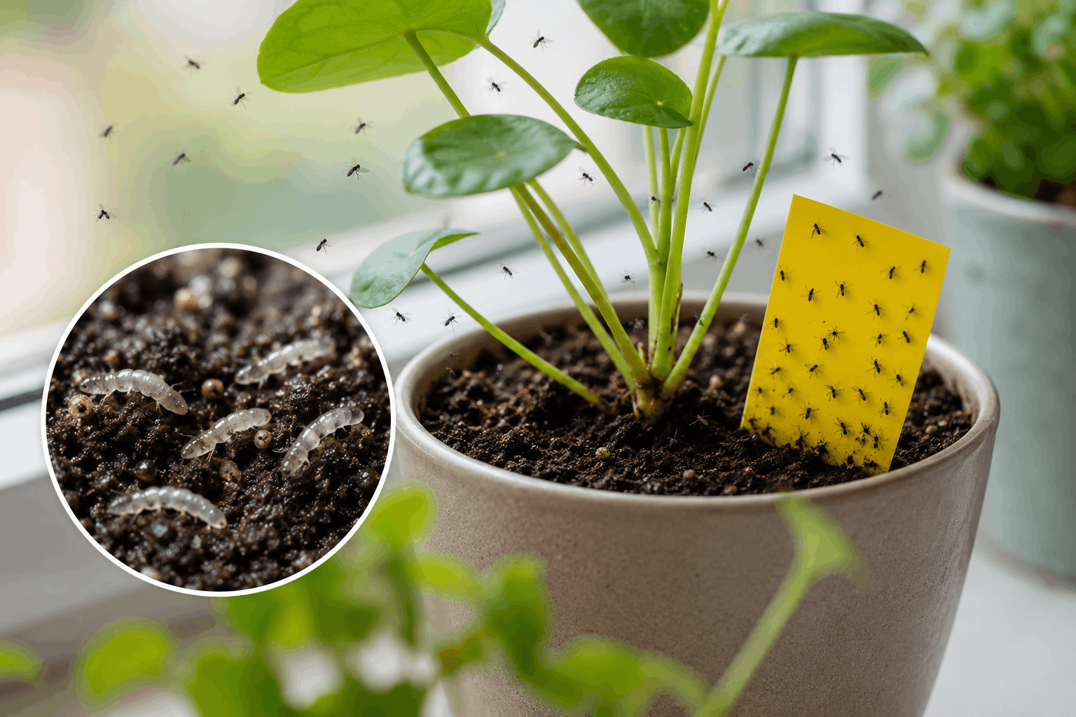 Vliegjes in je plant? Zo kom je van rouwvliegjes af volgens oma